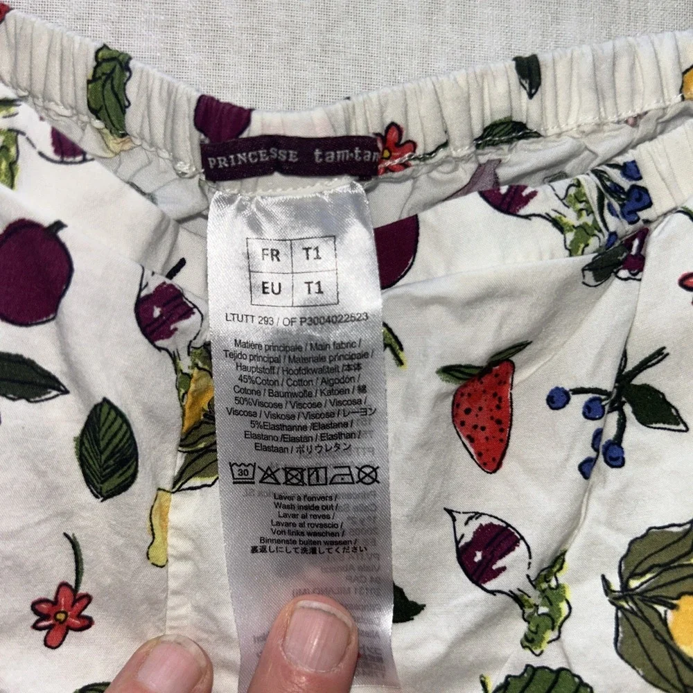 Princesse Tam Tam Pajama Short Sleeve & Shorts Viscose & Cotton Fruit Small